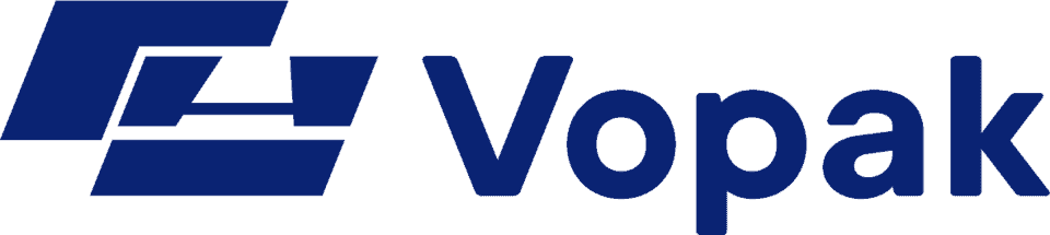 Dark blue Vopak logo with a stylized graphic on the left.